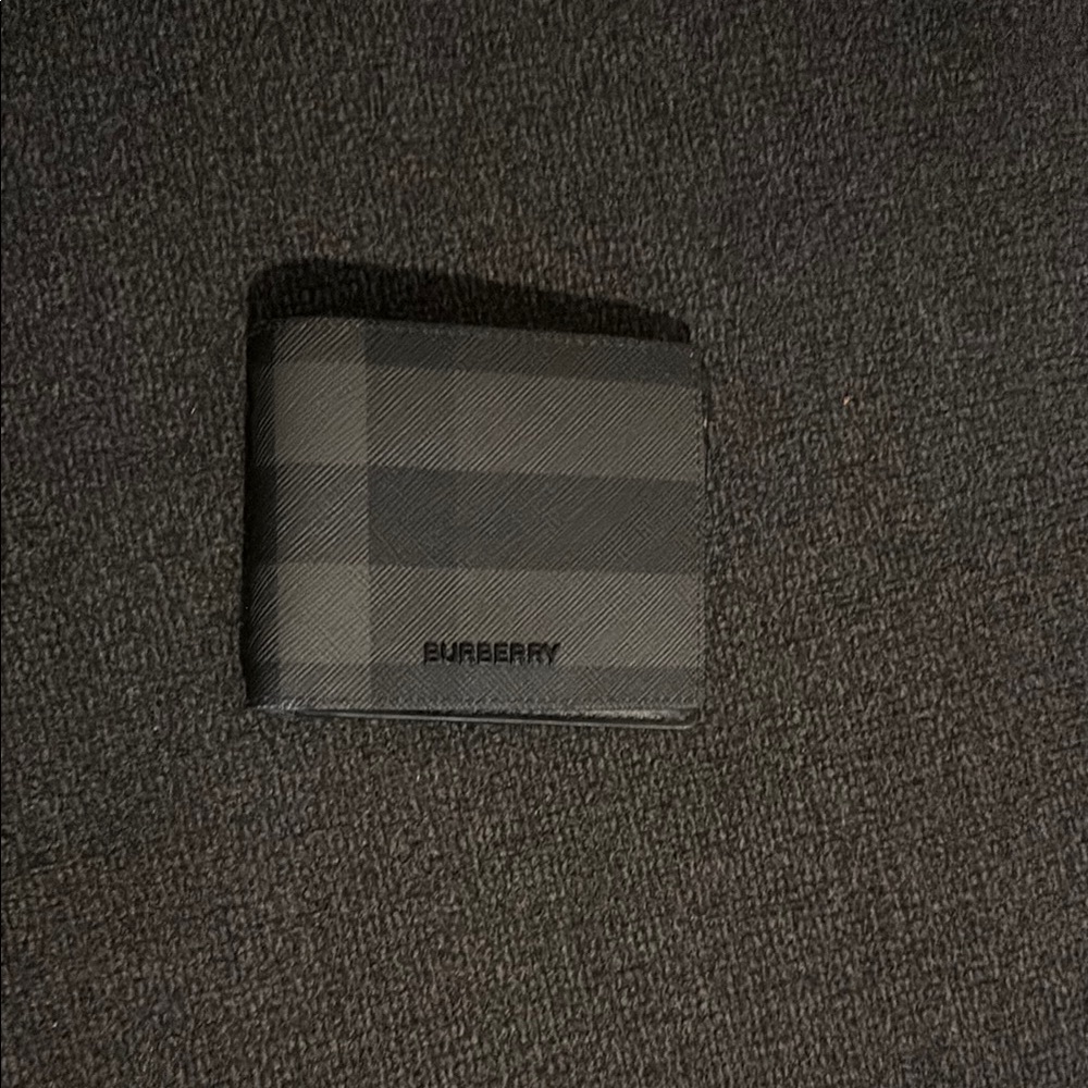 Burberry Gray Key Card Holder